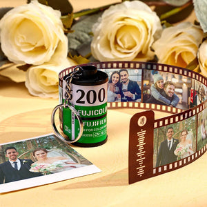 Father's Day Gift  Custom Spotify Code Scannable Picture Reel Album Keychain Colorful  Gift