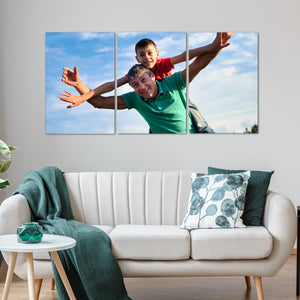 Custom Father Photo Wall Decor Painting Canvas 3 Pieces Without Frame