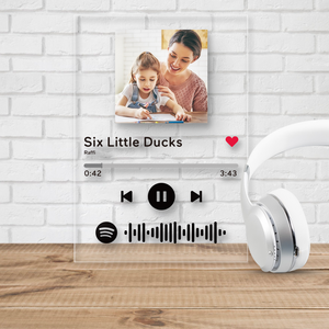 Personalized Spotify Code Music Plaque - With Child