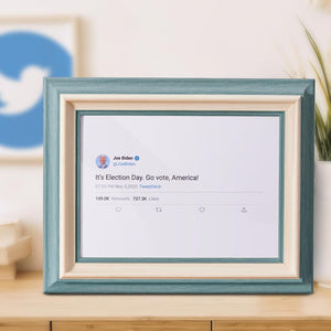 Custom Framed Art Tweet with Green Framed Personalized Wall Decoration Unique Gift