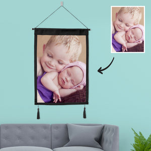 Custom Baby Photo Tapestry Wall Decor Fabric Painting