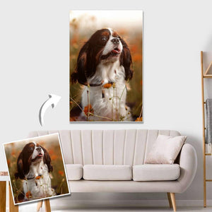 Custom Pet Photo Wall Decor Painting Canvas Without Frame