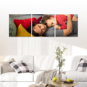 Custom Daddy Photo Wall Decor Painting Canvas 3 Pieces Without Frame
