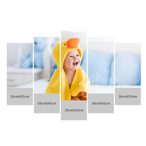 Custom Baby Photo Wall Decor Painting Canvas 5 Pieces Without Frame