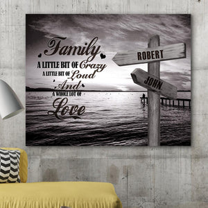 Custom Canvas Frame Personalizd Road Sign Canvas Frame-Grey Seaside Road Sign Canvas Frame