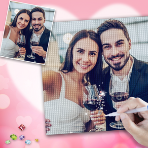 DIY Custom Couple Photo Diamond Painting Anniversary Gift