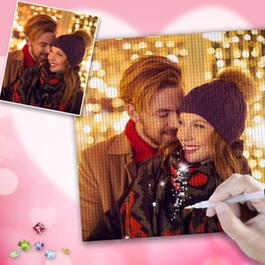 Custom Diamond Painting Kit Personalized Photo 5D DIY Diamond Painting Anniversary Gift for Her