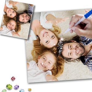 Custom Family Photo 5D DIY Full Square/Round Drill Diamond Painting