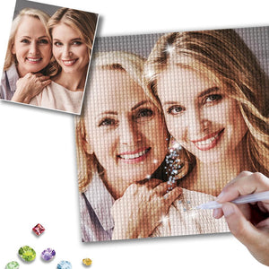 Custom Mother And Daughter Photo Senior Full Square/Round Drill Diamond Painting