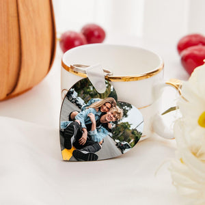 Custom Heart Shape Photo Keyring