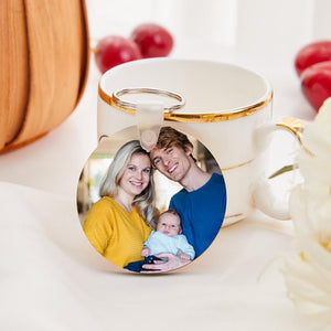 Custom Round Shape Double-sided Photo Keyring
