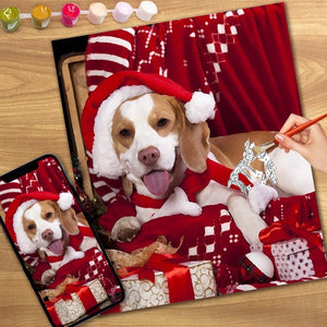 Christmas Gift - Custom DIY Paint by Numbers - Pet
