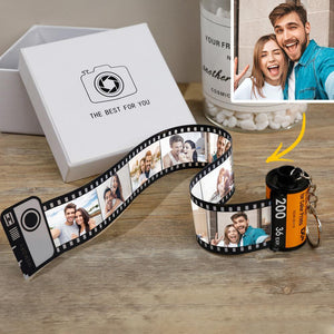 Custom Camera Film Roll Kodak Keychain Anniversary Photo Gift For Boyfriend