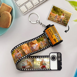 Custom Colorful Camera Roll Keychain - Father
