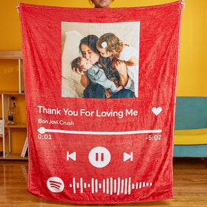Custom Scannable Spotify Code Blanket - Gift For My Baby