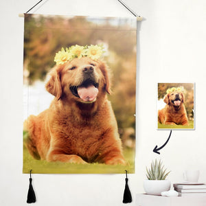 Custom Pet Photo Tapestry - Pet Wall Art Home Decor Tapestry