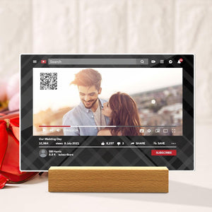 Personalized YouTube Video QR Code Plaque Scannable QR Code Submit Your Favorite Video Christmas Gift