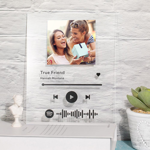 Personalized Spotify Code Music Plaque  - True Friend