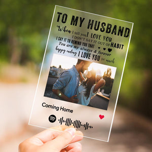 Spotify Plaque Night Light  - Anniversary Gift To Husband