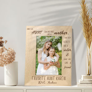 Personalized Picture Frame Special Aunt Mother's Day Photo Frame Mother's Day Gift