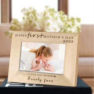 Personalized Picture Frame Happy First Mother's Day Photo Frame Keepsake Gift for Mom