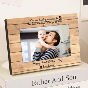 Custom Your photo and name Plaque Tabletop Desktop Photo Frame for Father's day gift