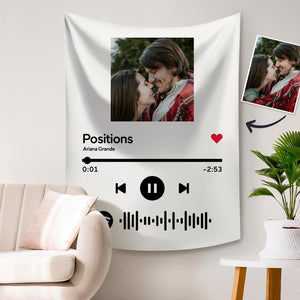 Scannable Spotify Code Tapestry Custom Spotify Code Tapestry Wall Art Decoration