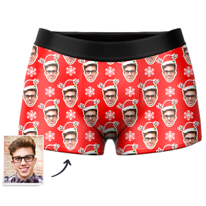 Men's Custom Christmas Santa Boxer Shorts