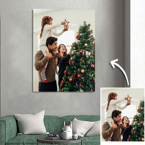 Custom Photo Wall Decor Painting Canvas Without Frame - Holiday with Family