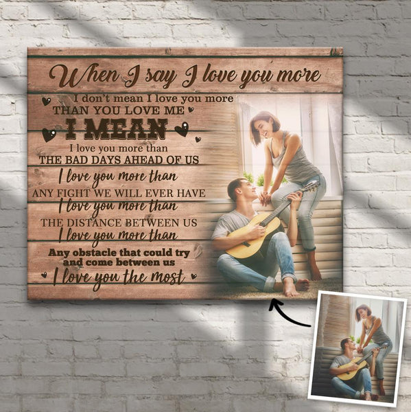 Anniversary Gift Custom Photo Wall Decor Painting Canvas - For Couple