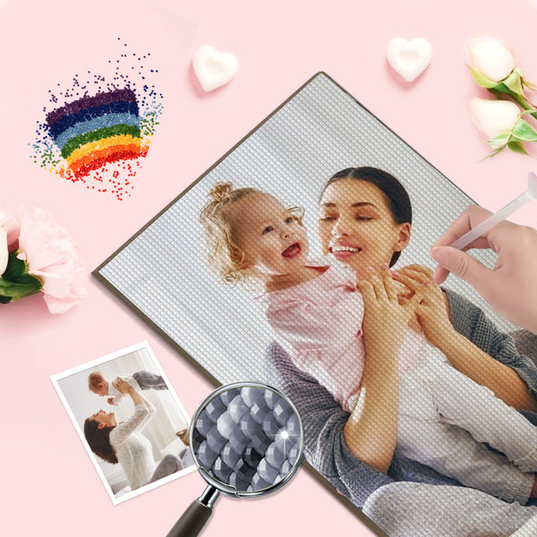 Custom Diamond Painting Kit Personalized Photo 5D DIY Diamond Painting Mother's Day Best Gift for Her