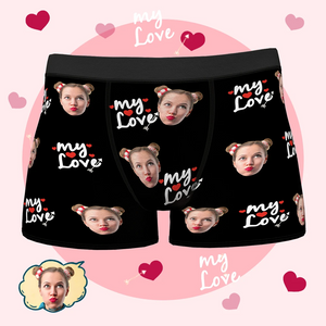 Custom Face Boxer Briefs Personalize Photo Underwear Custom Boxer Briefs