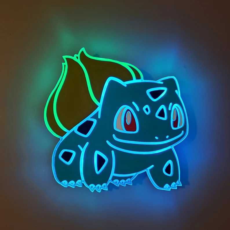 Bulbasaur online neon light