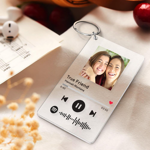 Custom Spotify Code Plaque Keychain - Friendship