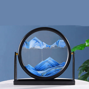 360 Degree Rotatable Deep Sea Moving Sand Art Blue Moving Sand Art Gift Unzip the Ornament Gift for Him