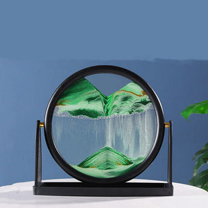 360 Degree Rotatable Deep Sea Moving Sand Art Green Moving Sand Art Gift Unzip the Ornament Gift for Him