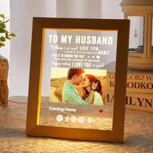 Custom Album plaque Night Light - To My Husband Anniversary Gift
