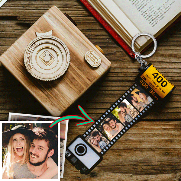 Personal Film Roll Keychain With Pictures Customized Photo Gift Best Anniversary Gift