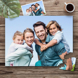 Custom Happy Family Photo Jigsaw Puzzle - 35/150/300/500/1000 Pieces