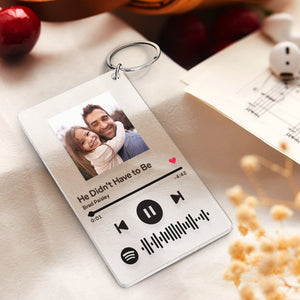 Custom Spotify Code Plaque Keychain - Father Love